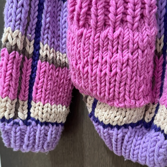 Natasha Zinko Pink and Purple Knit Cardigan - Picture 4 of 8